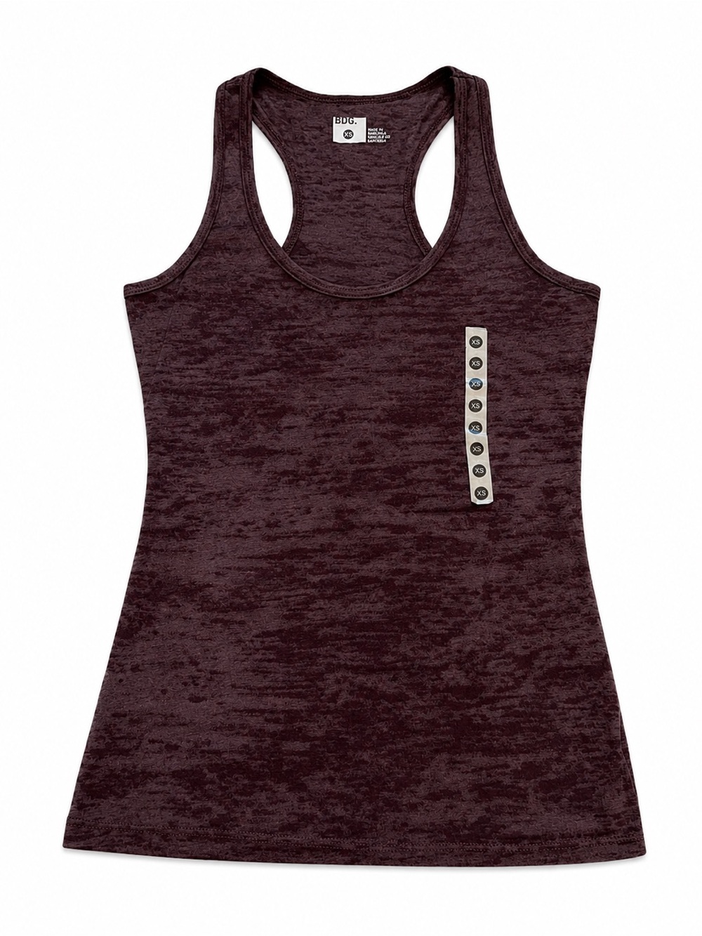 NWT BDG URBAN OUTFITTERS RACERBACK TANK TOP WOMENS XSMALL BROWN LIGHTWEIGHT